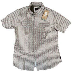 PrAna Torres NWT Western Short Sleeve Button Down Shirt Men's Size Small